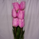 6 Silk Pink Tulips