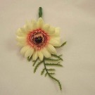 Ivory Gerbera Fern Buttonhole