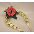 Pink Gerbera & Ribbon Horseshoe