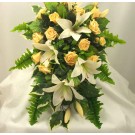 Gold Rose & Tiger Lily Shower Bouquet