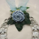 Blue Rose Organza Horseshoe