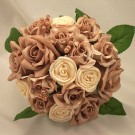 Cream & Mocha Mixed Rose Posy Bouquet
