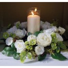 Cream Garden Rose Centerpiece Table Decoration