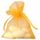 10 Yellow Organza Wedding Favour Bags