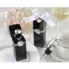 “With This Ring” Chrome Diamond Ring Bottle Stopper