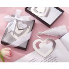 "Love Story" Silver-Finish Heart-Shaped Bookmark with Elegant Silk Tassel