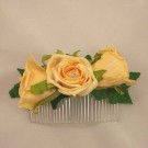 Gold Open Rose Hair Comb