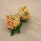 Flowergirl's Gold Rose Hair Comb