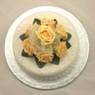 Gold Rose Organza Cake Topper