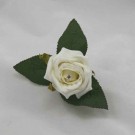 Ivory Rose Diamante Buttonhole