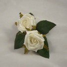Double Ivory Rose Buttonhole
