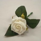 Single Ivory Rose Buttonhole