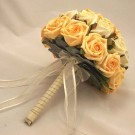 Gold & Ivory Rose Diamante Bridal Bouquet