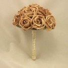 Mocha Open Rose Diamante Table Posy