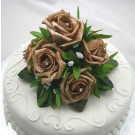 Mocha Rose Luxury Cake Topper