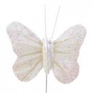 Cream Small Feather Butterflies