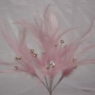 Baby Pink Diamante Feathers
