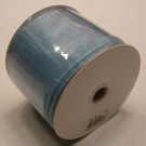 Light Blue Ribbon Wired Organza 75mm