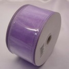 Lilac Ribbon Wired Organza 50mm