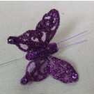Purple Sheer Organza Butterflies