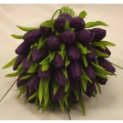 Purple Tulip Bridal Posy Bouquet