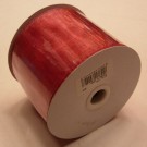 Red Ribbon Wired Organza 75mm