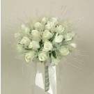Ivory Rose Shimmer Bridal Posy Bouquet