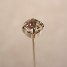 24 Silver Diamante Pins Stones 4mm