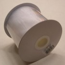 White Ribbon Wired Organza 75mm