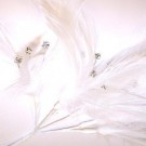 White Diamante Feathers
