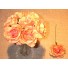6 Peach Luxury Silk Open Roses