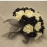 Black & White Rose Diamante Bridal Bouquet