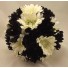Black & White Gerbera Posy Bouquet