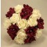 Burgundy & Ivory Rose Diamante Bridesmaid's Bouquet