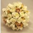 Ivory Rosebud & Gold Leaf Bouquet