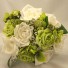 White & Green Rose & Bead Posy Bouquet
