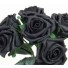 6 Luxury Black Medium Roses