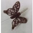 Brown Sheer Organza Butterflies