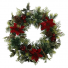 Luxury 18'' Red Poinsettia & Holly Christmas Wreath