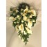 Cream Cala Lily & Organza Ribbon Shower Bouquet