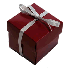 Burgundy Favour Box With Ribbon