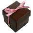 Chocolate Brown Favour Box With Ribbon