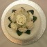 Cream Rose Diamante Organza Cake Topper