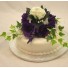 Purple Lisianthus & Cream Rose Cake Topper