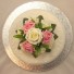 Pink & Ivory Rose Luxury Cake Topper