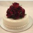 Burgundy Rose Organza Cake Topper