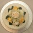 Cream & Gold Rose Diamante Organza Cake Topper