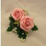 Pink Rose Diamante Wrist Corsage