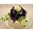 Purple Lisianthus & Cream Rose Cake Topper