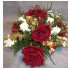 Red & Ivory Rose Table Arrangement